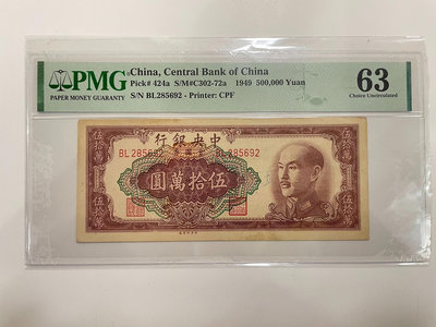 PMG63 中央銀行 五十萬元