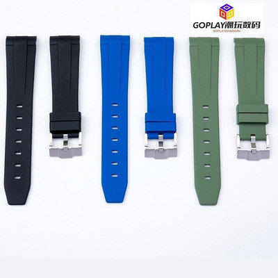 勞力士 21mm 彎曲端氟橡膠錶帶替換為勞力士錶帶新的綠-OPLAY潮玩數碼