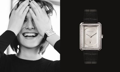 Chanel 香奈兒 H4471 BOY FRIEND 腕錶大型款式 18K金鑲鑽自動錶