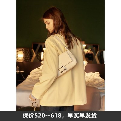 【熱賣精選】【定制】韓國小眾設計品牌Raive日韓包包腋下包真皮2022新款高級