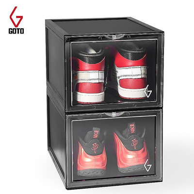 GOTO籃球鞋收納透明鞋盒防氧化鞋架壓克力鞋子省空間收納盒神器
