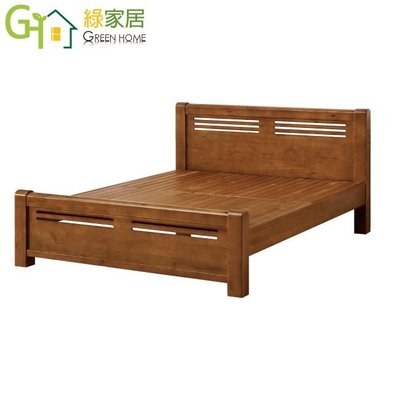 【綠家居】姆可亞 時尚6尺實木雙人加大床台(不含床墊)