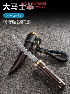 藍天百貨德國家用水果刀大馬士革鋼高檔瓜果刀便攜隨身VG10高硬度戶外刀具