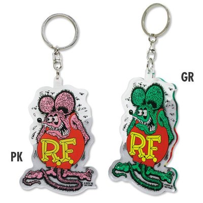 (I LOVE樂多)Rat Fink Clear Key Ring 老鼠芬克 透明板料印刷鑰匙圈 共兩色可選擇