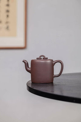 陳腐老紫泥景舟雙環壺家用功夫泡茶壺茶具禮品-【招財貓】