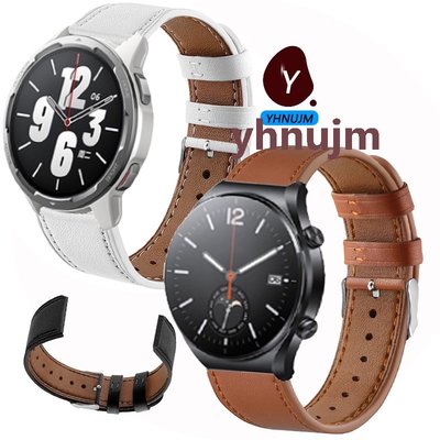 XIAOMI 小米手錶 S1 Active 手錶錶帶智能手錶皮革錶帶小米 S1 Active智慧手錶手錶更換錶帶 皮革