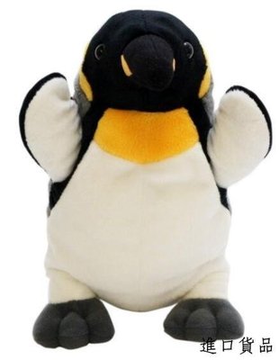 現貨可愛有趣 國王企鵝 南極手掌上布偶互動教學動物毛絨毛娃娃玩具玩偶擺件禮可開發票