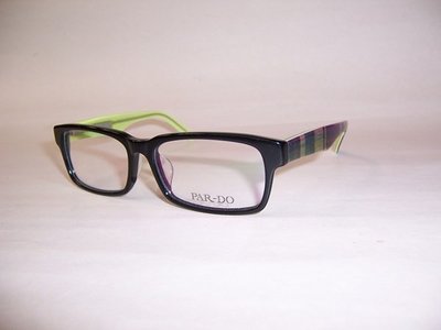 光寶眼鏡城(台南) PAR-DO 時尚個性塑板料眼鏡*1026/C45黑面彩色紋