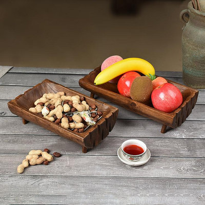 泰國柚木果盤特色創意干果水果盤實木糖果蛋糕零食干果點心盤