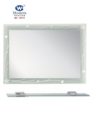 《台灣尚青生活館》摩登衛浴 NA-593 防霧鏡 化妝鏡 浴鏡 明鏡 浴室鏡子