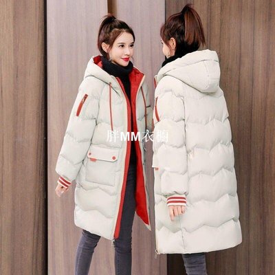 優質漂亮的女士冬季外套，2022新款韓版棉質中長款學生大尺碼加厚女版冬季羽絨服