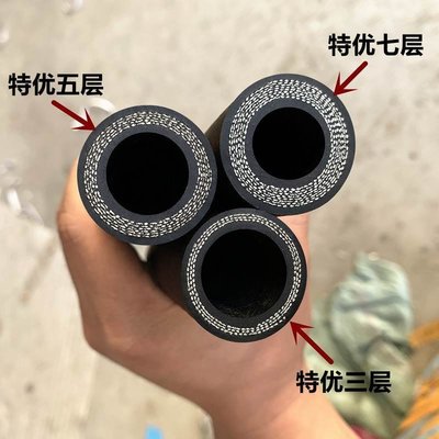 高壓黑色夾布耐壓橡膠管黑膠管蒸汽管耐高溫防爆軟管水管氣管防凍~特價