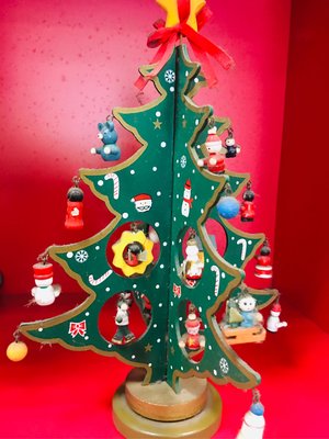 二手美品。捷克木製聖誕樹吊飾 +長頸鹿鉛筆