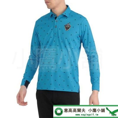 [小鷹小舖] Mizuno Golf Polo shirt 美津濃 高爾夫 秋冬款 長袖 POLO衫 高爾夫球衫 藍色