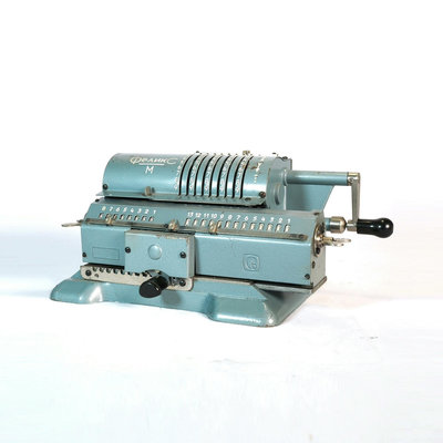 西洋古董算盤懷舊蘇聯老式手搖計算器加蒜器機械電腦功能正常擺件