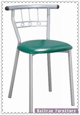 ☆ 凱創家居館 ☆《C007-18-20 藍黛餐椅【墨綠】》早餐椅-休閒椅-鐵管椅-皮面椅-咖啡椅