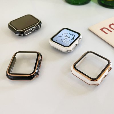 電鍍金邊 全包電鍍保護殼 適用於蘋果手錶iwatch123456se全包保護殼
