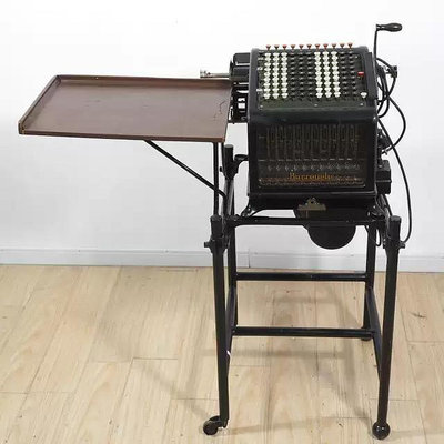 美國巴勒斯 Burroughs電動手搖計算器 打字機打碼機帶