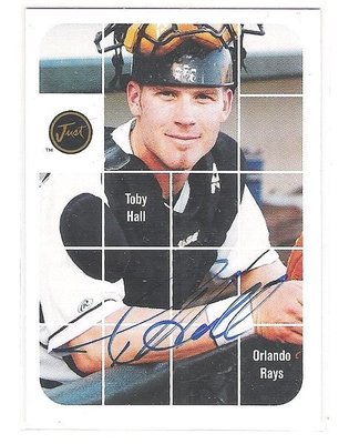 1999 Just Minors #BA.19  Toby Hall Rookie RC  AUTO  新人簽名卡 卡面簽