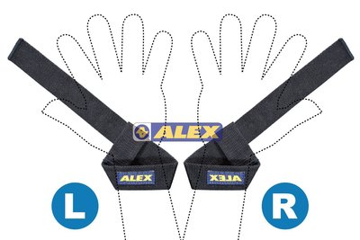 每日出貨 ALEX  A-32 握力帶 重訓 拉力帶 硬舉 挺舉 引體向上 健身房 訓練帶 防磨擦 耐用 一對入