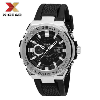 X-GEAR鋼鐵之芯鋼鐵之魂防水手錶男生 石英電子錶 時尚運動男生手錶 腕錶