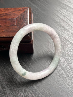緬甸玉紫羅蘭圓骨手鐲，尺寸52.3mm
