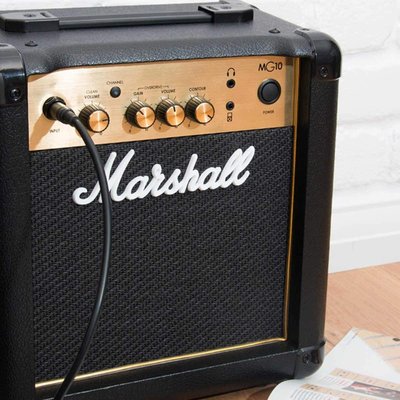 【送導線】免運公司貨！Marshall MG10G 10W 金色 10瓦 電吉他 音箱 內建破音效果 附耳機/MP3插孔