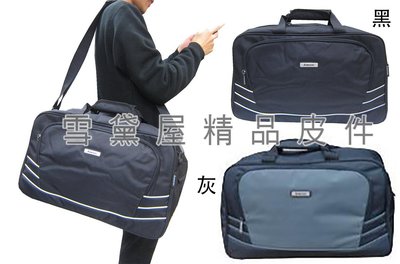 ~雪黛屋~Kawasaki 旅行袋中容量台灣製造袋內二拉鍊暗袋高單數防水尼布背面固定拉桿附活動型長背帶提肩背HKA134