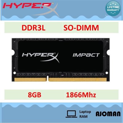 【熱賣精選】金士頓HyperX Impact 8GB DDR3L 1866MHz RAM 筆電記憶體 HX318LS11