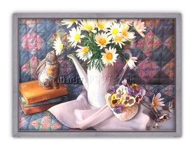 四方名畫: 浪漫古典花卉028 Kay krell 含實木框/厚無框畫 名家複製畫  可訂製尺寸