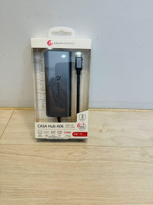 全新未拆ADAM 亞果元素 CASA Hub A06 USB-C 六合一集線器 灰色(隨插即用)