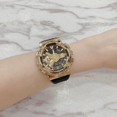 實體店附發票｜CASIO卡西歐 G-SHOCK 黑金 GM-110G-1A9 不鏽鋼 街頭手錶/現貨