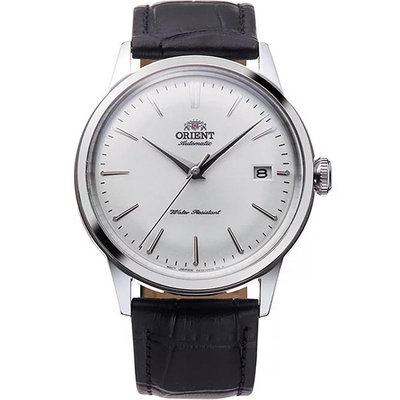 「官方授權」ORIENT 東方錶 DATEⅡ系列 日期顯示錶男腕錶 皮帶款 銀色 RA-AC0M03S