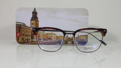CARIN 光學眼鏡 TAIL-S (琥珀棕-槍) 韓星秀智代言潮框。贈-磁吸太陽眼鏡一副
