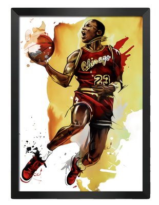 [現貨]彩色裝飾海報 jordan 飛人2 MJ 麥可喬丹 籃球之神 臥室宿舍客廳牆畫文青nba海報咖啡廳