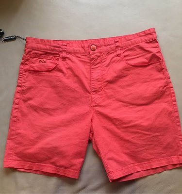 [品味人生]保證全新正品 EMPORIO ARMANI EA 桔紅色 工作短褲 短褲 size 48