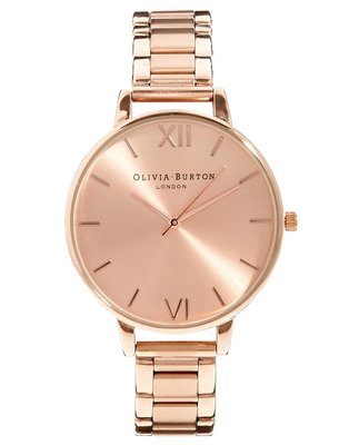 [ 英國代購 ]OLIVIA BURTON LONDON 手錶 BIG DIAL BRACELET ROSE GOLD