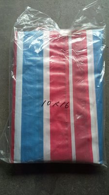 超厚型紅藍白帆布 10x16 (遮汽車尺寸) 防水帆布 遮雨帆布 塑膠布 _粗俗俗五金大賣場