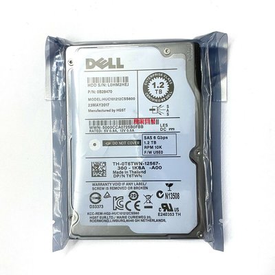 DELL 1.2T 10K SAS 2.5 6Gbps T6TWN HUC101212CSS600 0T6TWN硬碟