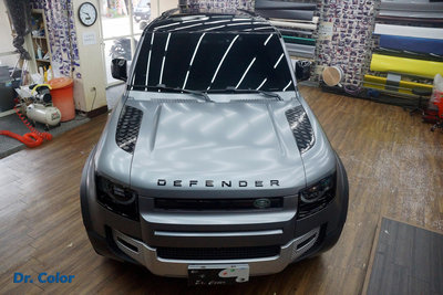 Dr. Color 玩色專業汽車包膜 Land Rover Defender 110 全車細紋自體修復消光透明犀牛皮(3M PRO4)