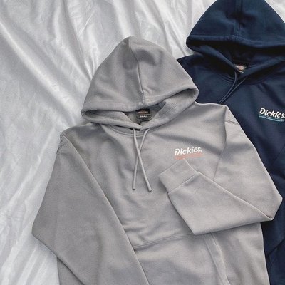 【超夯】超值預購Dickies Logo Hoodie 帽t 雙logo 帽踢 連帽t 寬鬆 落肩 深藍 灰