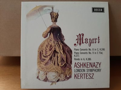 Ashkenazy,Kertesz,Mozart-P.c No.8&9阿胥肯納吉鋼琴，克爾提斯指揮倫敦交響，演繹莫扎特-第8&9號鋼琴協奏曲，早期日本紙盒版