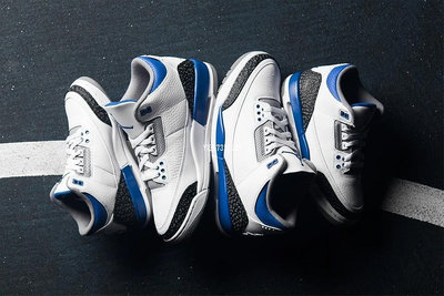 Air Jordan 3 Retro Racer Blue 賽車藍 爆裂紋 實戰籃球鞋 CT853