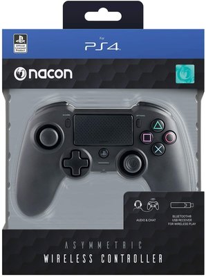 全新現貨 PS4 原廠授權 Nacon 非對稱控制器 無線/有線 遊戲手柄 黑色 支援震動 耳機孔 觸摸板【歡樂屋】