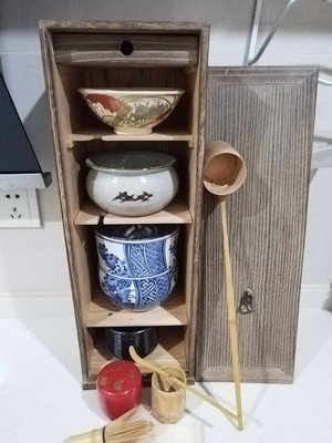日本回流日本回流抹茶套，抹茶道套裝，青花水指，抹茶碗，抹茶刷