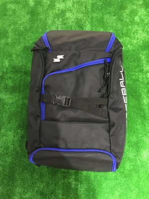 棒球世界最新SSK美式後背裝備袋 特價CP值高黑藍配色
