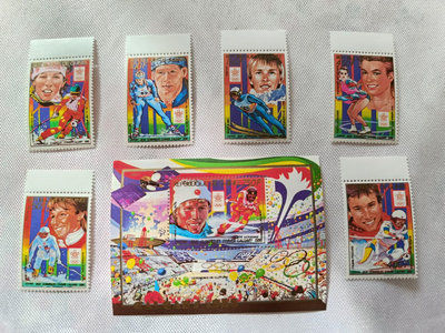 外國郵票 幾內亞郵票 1988卡爾加里冬季奧運會金牌運動員65988