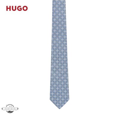 新款HUGO BOSS雨果博斯男士春夏新款圖案提花桑蠶絲領帶