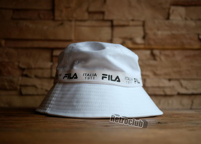 Retro CLUB【一元起標】【全新】義大利品牌 FILA 白色 LOGO設計 漁夫帽 休閒風格 F24417