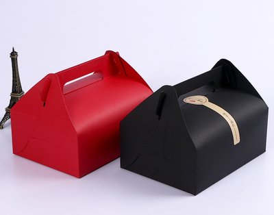 【嚴選SHOP】附底托 大號素面西點手提盒 禮盒 點心盒 杯子蛋糕盒 餅乾盒 婚禮小物 外帶盒 包裝盒 紙盒【C099】